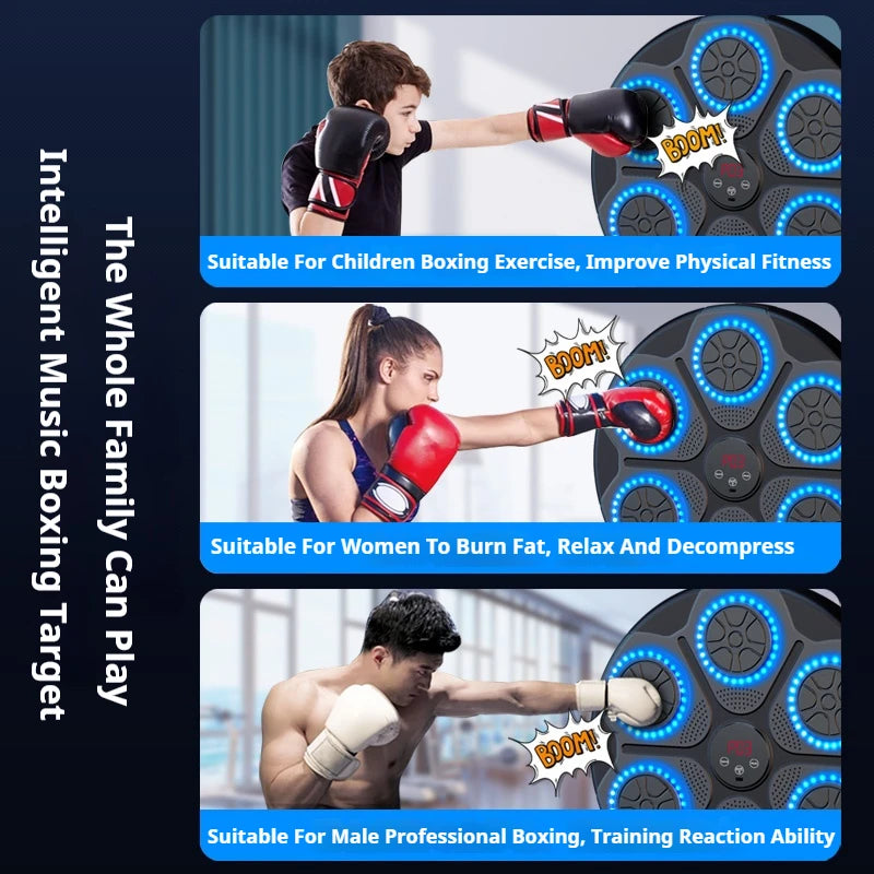 Smart Bluetooth Music Boxing Trainer – Wall-Mounted Punching Target for Home & Gym