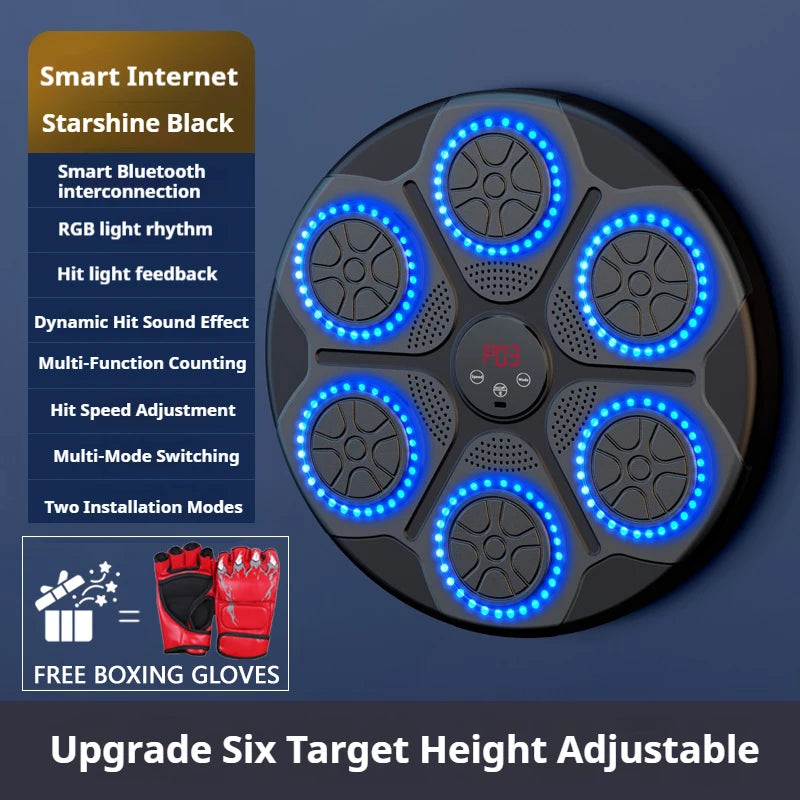 Smart Bluetooth Music Boxing Trainer – Wall-Mounted Punching Target for Home & Gym